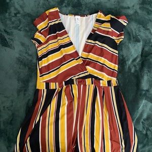 Short sleeve summer romper